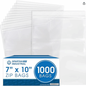 Spartan Industrial - 7” X 10” (1000 Count) 2 Mil Clear Reclosable Zip Plastic Poly Bags with Resealable Lock Seal Zipper (zakjes voor 10x petridish) - Image 1